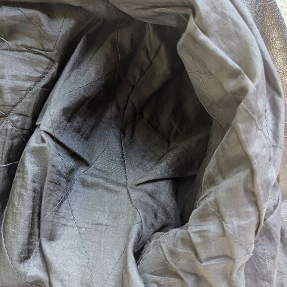 Harley-Davidson Vintage 80s Heavy Leather Motorcycle Jacket Sz 44 L - Picture 13 of 14